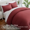 thumbnail image 2 of Bare Home Housse de Couette Sablée - Ultra Douce - Premium 1800 Collection - Ensemble 3 Pcs - Très Grand, Bois de Rose, 2 of 8