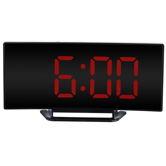 Miangastore Led Mirror Clock Digital Alarm Clock Red 1 Set 6.7x1.6x3.3in