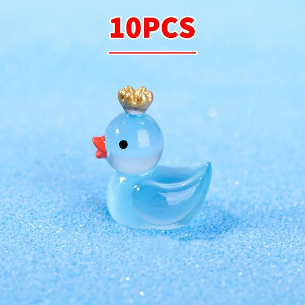 Lot De 50 Mini Canards En Résine – 1,6 X 1,7 Cm – Coloris Variés – Pour Aquarium, Jardin Miniature, DIY