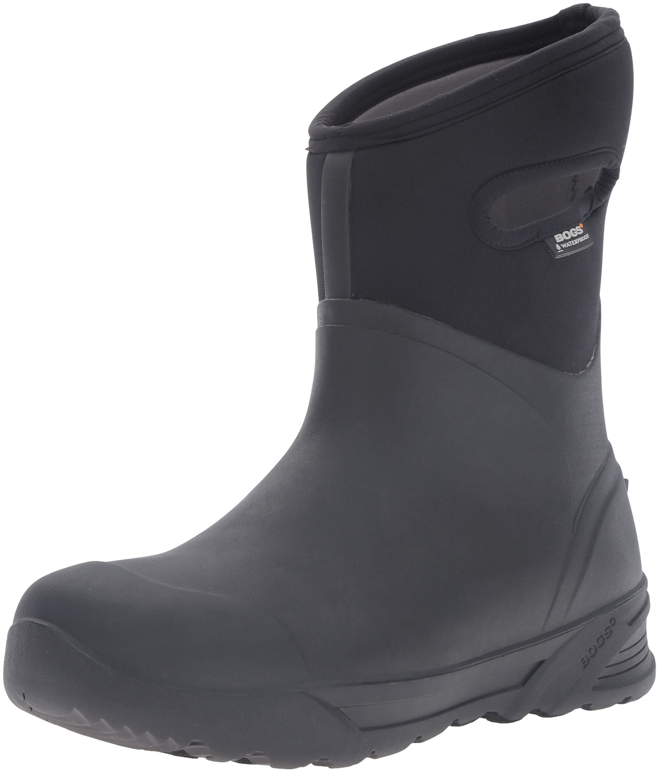 Bogs Men's Bozeman Mid Waterproof Insulated Rain Boot, Black, 13 D(M) US