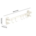 thumbnail image 3 of EGNMCR Kitchen Hook Rack No Hole Hanging Rod Wall Mounted Storage Rack Multifunctional Pot Shovel Spoon Storage Rack hook rack, 3 of 7