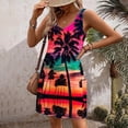 thumbnail image 4 of Pisexur Robe d'Été pour Femme Vintage à Fleurs, Robe de Plage Graphique Hawaïenne, Décontractée, Ample, Sans Manches, Style Débardeur, avec Poche, 4 of 6