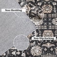 thumbnail image 2 of Garvee 8'x10' Area Rug Vintage Washable Area Rugs Non-Slip Boho Floral Print Rug Persian Distressed Soft Low-Pile Carpet for Dining Room Playroom, Black, 2 of 6
