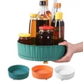 thumbnail image 1 of Cagogo under $5 3Pcs Spice Organizer, Rotating Spice Organizer, Kitchen Countertop Storage Tray, Multi Compartment Spice Box for Counter, Clear Plastic Spice Rack, Green Orange White Spice Storage, 1 of 9