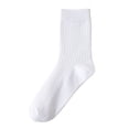 thumbnail image 3 of Solid Color Vertical Strip Socks Mid Tube Socks Classic Casual Comfort Cotton Socks, 3 of 3