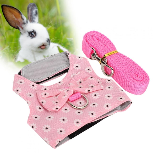 Noref Harnais en Forme de D pour Lapins, Ensemble de Harnais pour Animaux de Compagnie
