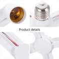 thumbnail image 4 of FRCOLOR light sockets Light Socket Splitter Lamp Socket 4-branch Adapter E26/E27 Light Bulb Extender,5.31"X5.31"X3.94", 4 of 4