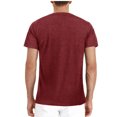 thumbnail image 4 of Matoen Homme T-Shirt Blouse Basique Uni Uni à Manches Courtes Musclé Robuste Haut, 4 of 5