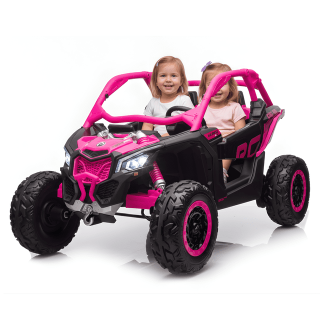 KidsVIP 2x24V Can-Am Maverick RS 2 Seater 4x4 Ride On UTV Buggy with Rubber Wheels, Music & Remote