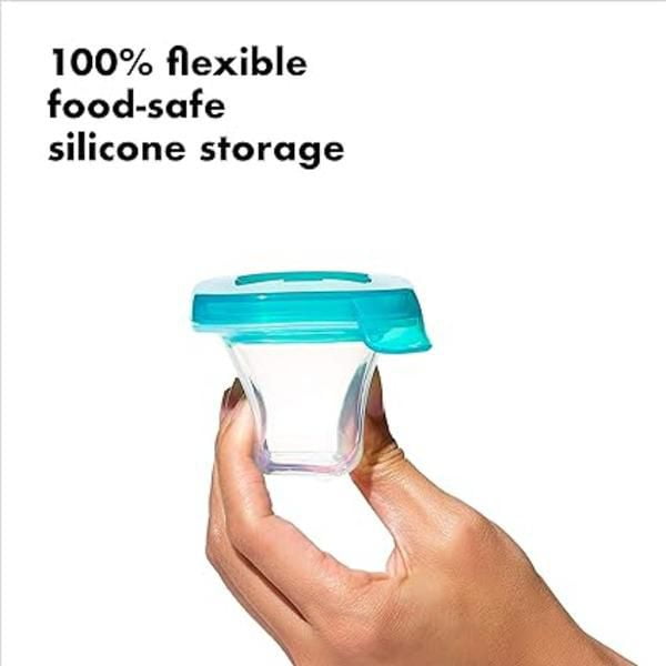 OXO Tot - Blocs pour Bébé en Silicone - Contenants de Conservation pour Congélateur - Sarcelle
