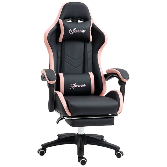 Vinsetto Computer Gaming Chair, PU Leather Office Desk Chair, Black