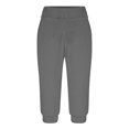 thumbnail image 4 of Timegard Womens Sweatpants Capri Pants Cinch Bottom Solid Color Cropped Joggers Workout Pants with Pockets, 4 of 6