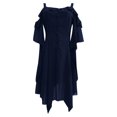 thumbnail image 1 of Robe à Épaules Dénudées Été Mode Femme Sombre en Amour Manches à Volants Robe Midi Gothique à Épaules Dénudées, 1 of 9