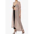 thumbnail image 3 of TheMogan Cardigan Ouvert à Manches Longues en Maille pour Femmes Mi-Mollet Caftan Transparent, 3 of 6