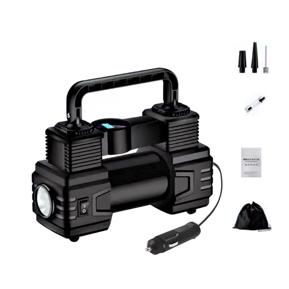 LEEYNEER Automatic Digital Display Smart Preset Inflation Tire Inflator with LED Light 12V 150PSI Wire Auto Tire Inflator Pump