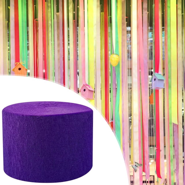 Feltree Crepe Paper Streamer Roll 8 Inch Wide x 82 Feet Long for DIY Crafts, Party Decorations, Flame Resistant and Colorfast