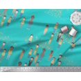 thumbnail image 2 of Soimoi Green Poly Georgette Fabric Human Group Print Fabric by Yard 42 Inch Wide, 2 of 3