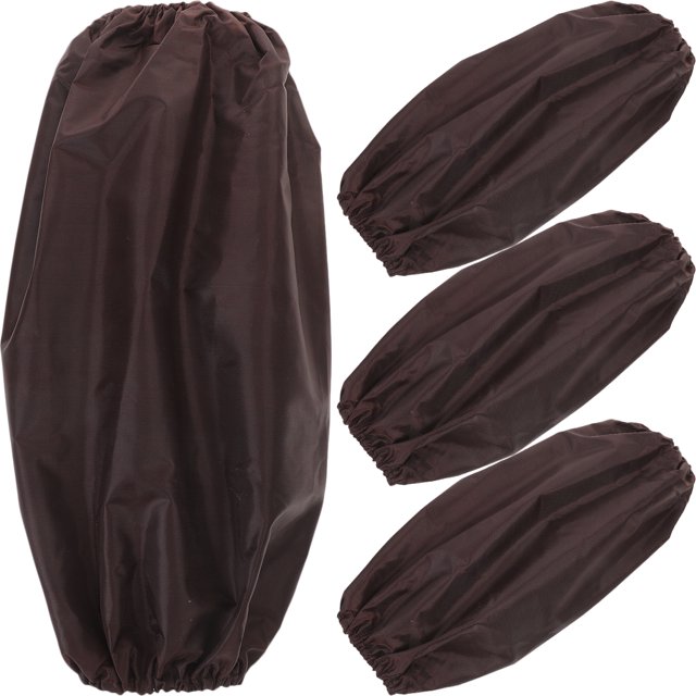 2 Pairs Oversleeve Waterproof Oilproof Cuff Antifouling Cover Protectors Kitchen Cleaning Tool (Coffee)