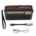 thumbnail image 2 of Haut-parleur Radio Portable Petit Vintage Rétro Portable Solaire à Piles pour Éclairage Extérieur d'Urgence, 2 of 7