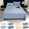 thumbnail image 1 of Sentmoon Bed Sheets Solid Color Ease Skin Friendly Machine Washable Sheets Comfortable Bed Sheet Breathable Twin Sheet Dormitory Bed Sheet Bed Sheets Bedding Flat Sheet Twin Flat Sheet, 1 of 7