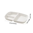 thumbnail image 2 of YIMWNYI Rectangular Compartment Tray, Party Tray, 3-Compartment Dinnerware, Easy to Clean Plastic Organizer, Thick Bottom Design, Multifunctional Tableware for Parties and Picnics, 2 of 6