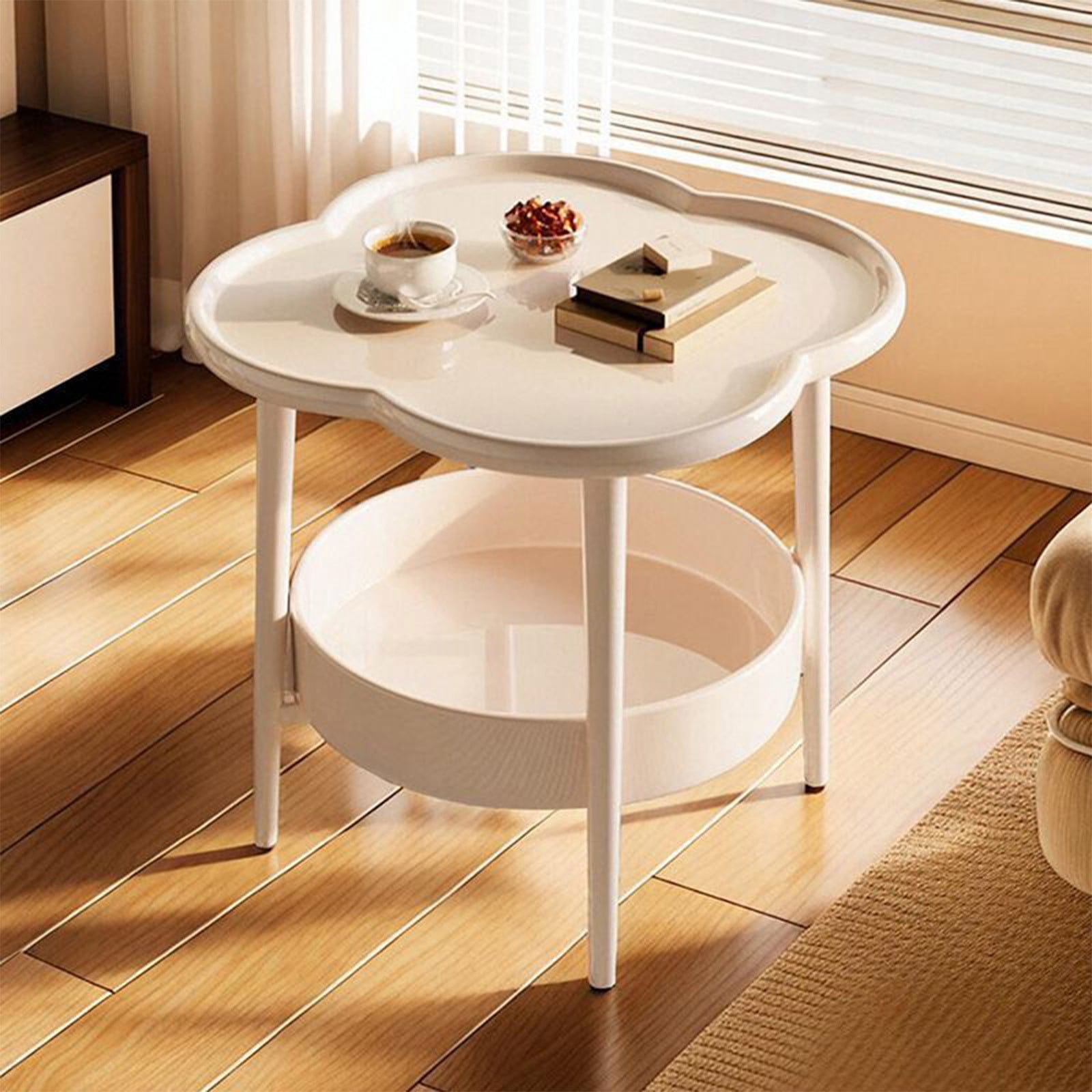 AHMT Side Table, Durable Night Stand, Small End Table Accent Table for Small Spaces, Sofa Bedside Table for Small Spaces in Living Room,Bedroom, Office, Stable Frame, Easy Assembly