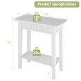 thumbnail image 2 of Gymax 2-tier Side End Sofa Coffee Table Nightstand for Bedroom Living Room White, 2 of 10