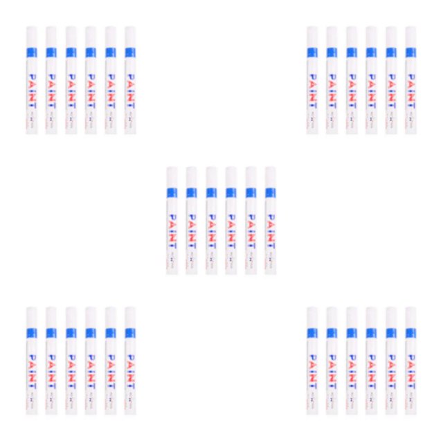Decodeary 6pieces Quick Drying Paint Marker Pen Smooth Writing And Waterproof No Fade Marker Pens blue 5Set