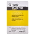 thumbnail image 4 of Niche Organic Brake Pad Set for BMW R1150R Motorcycle MK1002717, 4 of 8