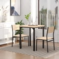 thumbnail image 4 of HOMCOM Dining Table Set for 2, Square Kitchen Table and Chairs Natural, 4 of 10