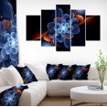 thumbnail image 1 of Fractal Flower with Orange Flame - Floral Canvas Art Print, 1 of 3