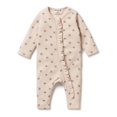 thumbnail image 1 of Wilson+Frenchy Organic Waffle Ruffle Zipsuit - Emily Floral (3-6 Months), 1 of 4