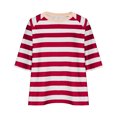 thumbnail image 4 of Penkiiy Chemise pour Femme en Lin à Manches 3/4, Chemise à Col Rond Unie à la Mode, Chemise à Manches Longues à Col Rond pour Femme/chemise 2TG Rouge, 4 of 4
