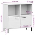thumbnail image 4 of vidaXL Bookcase with Metal Legs White 90x35x90.5 cm Solid Wood OSLO, 4 of 5