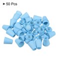 thumbnail image 3 of Unique Bargains Bell End Stopper, Cord Rope Lock for Drawstring Bag, Light Blue 50 Pack, 3 of 5