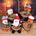 thumbnail image 4 of Merry Christmas Candy Storage Basket Home Table Decoration Snowman Organizer Baskets New Year Gift Bag, 4 of 10