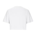 thumbnail image 4 of Timegard Crop Tops for Women Short Sleeve Crew Neck Drop Shoulder Casual Loose Workout Top Basic Tee, 4 of 6