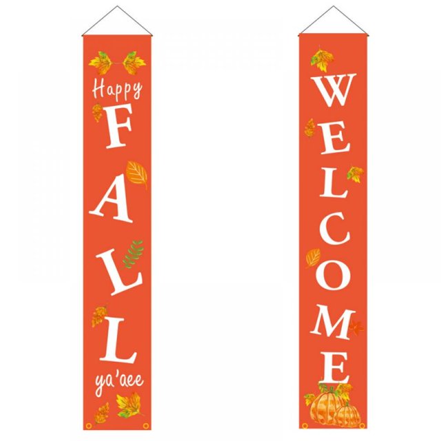 MesaSe Heureux Automne Porche Signe - Décorations d'Automne Extérieur Intérieur - Heureux Automne Récolte Bannière Signe - Automne Automne L'action de Grâce Fête Cour devant la Porte Pendaison Décor