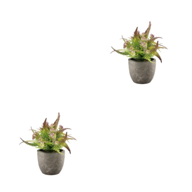 Redempat Plastic Easy To Clean Artificial Succulent Realistic Appearance Long-lasting Durability Eco-friendly purple rose 2Set