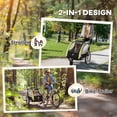 thumbnail image 4 of Aosom Remorque pour Vélo d'Enfant avec Rangement, Harnais à 5 Points Poussette pour Bébé Jaune, 4 of 10