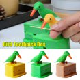 thumbnail image 2 of Baodh Toothpick Box Toothpick Storage Case Automatic toothpick dispenser Dispenser Bird Shape ABS Plastic Holder, Green, Yellow, 2 of 9