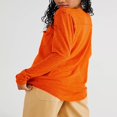 thumbnail image 3 of Women‘s Causal T-Shirt V Neck Long Sleeve Loose Fit Tops Solid Color Blouse Basic Tees, 3 of 5