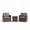 Brown+Gray, variant on CazToi 3 Piece Patio Furniture Set Outdoor Wicker Bistro Set All Weather PE Rattan Balcony Conversation Chairs with Cushions