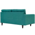 thumbnail image 3 of Modway Empress Left-Facing Upholstered Polyester Fabric Loveseat in Teal Blue, 3 of 5