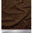 thumbnail image 1 of Soimoi Brown Poly Georgette Fabric Brush Stroke Abstract Printed Fabric 1 Yard 42 Inch Wide, 1 of 3