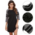 thumbnail image 4 of EIMELI Ladies Solid Color Plus Size Pajamas Nightgown Red XL, 4 of 9