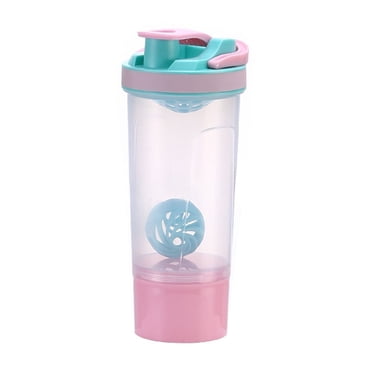 TopLLC Bouteille Shaker pour Mélanges de Protéines, Gobelet Shaker en Plastique 24oz avec Compartiment de Rangement et Bille Fouet, Bouteille d'Eau de Sport Étanche Sans BPA Portable Shaker de Protéines pour Entraînement Gym