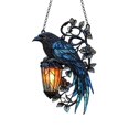 thumbnail image 1 of Gothic Hanging Ornament Catch The Sun Gothic Crow On Lantern Decoration Lantern 2D, 1 of 3