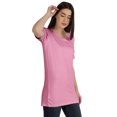 thumbnail image 2 of Inkmeso Plain Basic Tshirt Long Length Tee Short Sleeve Workout Top For Women, 2 of 9
