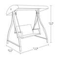 thumbnail image 4 of HOMETRENDS 2- Seat Steel Canopy Outdoor Swing, Blue, 4 of 5